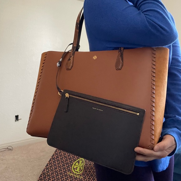 New, blake mixed material tote bag - Picture 13 of 15